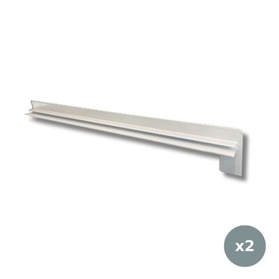 Embout de finition 400 mm pour appui de fenêtre par 2, RAL 9016 Blanc ASG00001