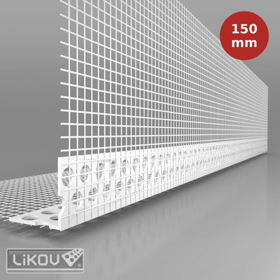 Cornière d'angle entoilée LK PVC 10x15. Longueur 2,5ml LIK00088